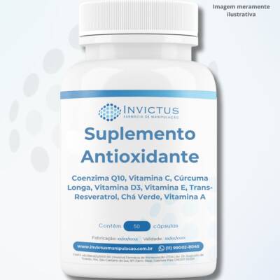 Combo Antioxidante - NAC, Resveratrol Q10, Vitaminas, Cúrcuma, Chá Verde