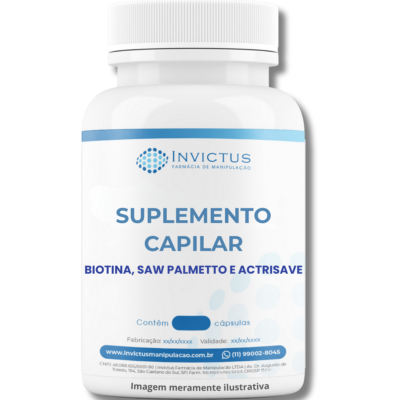 Suplemento capilar saw palmetto, biotina