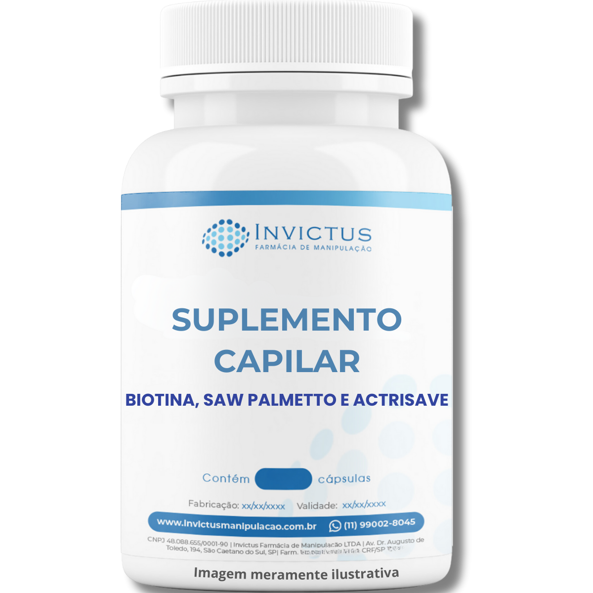 Suplemento capilar saw palmetto, biotina