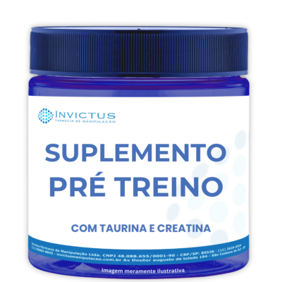 Suplemento pré treino com taurina e creatina