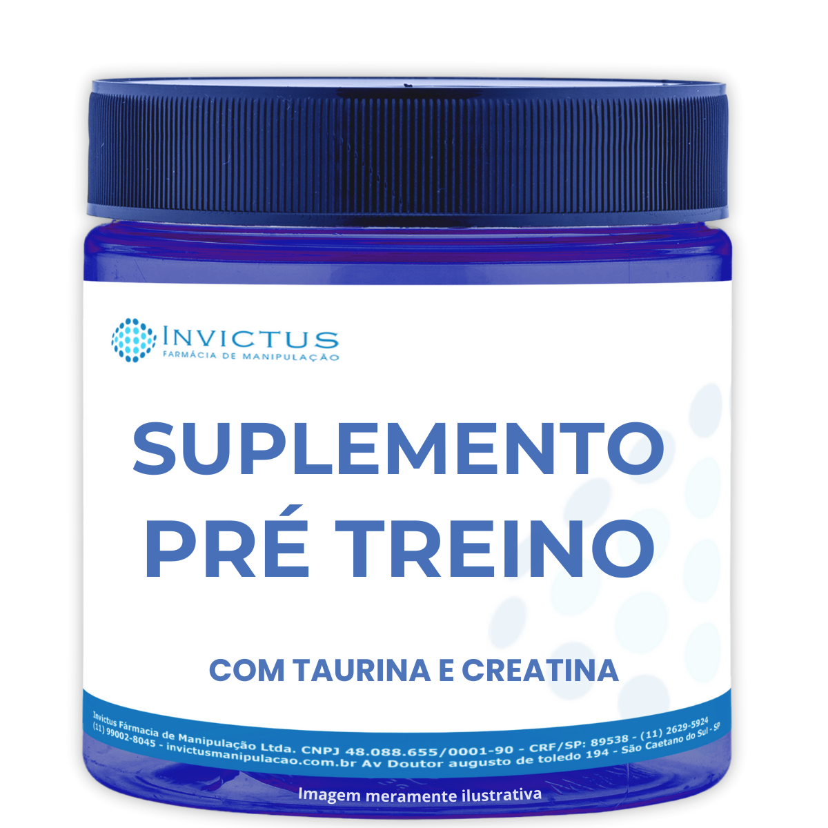 Suplemento pré treino com taurina e creatina