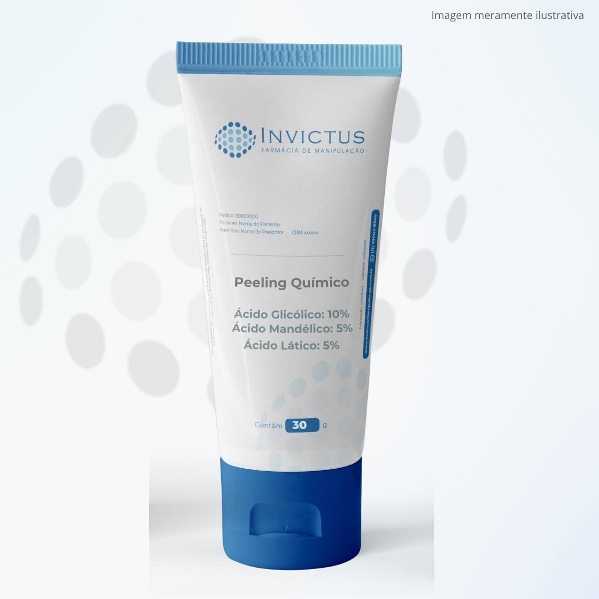 Gel Peeling Químico Suave Ácido Glicólico Mandélico e Lático