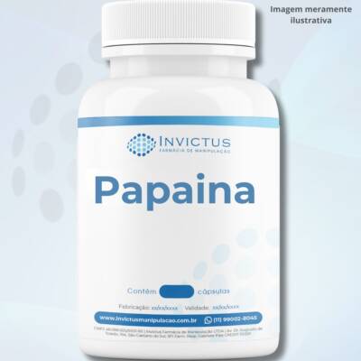 Papaina 400mg - Enzima digestiva - Melhora da Digestão e Absorção de Proteinas