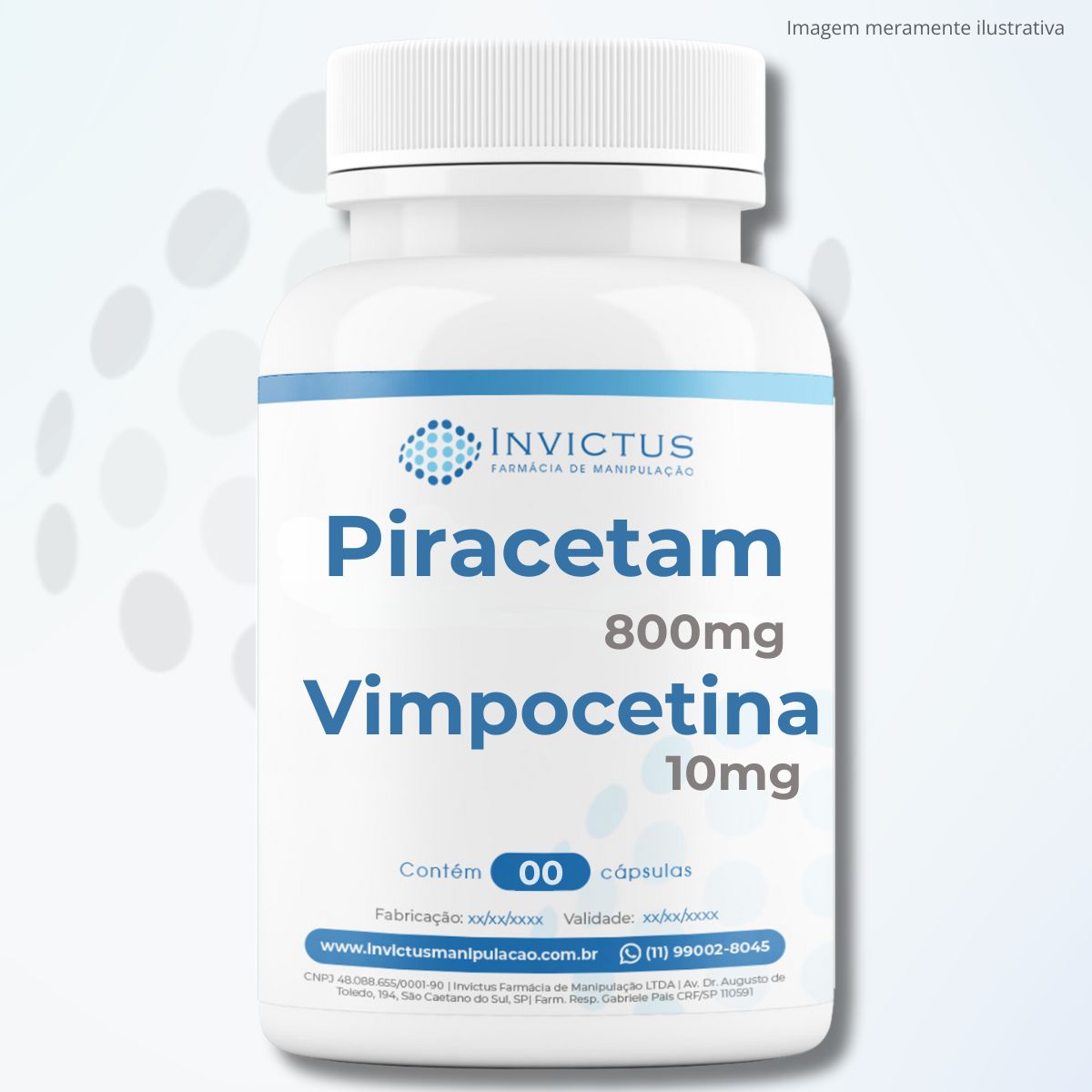 Piracetam 800mg + Vimpocetina 10mg Cápsulas Manipuladas