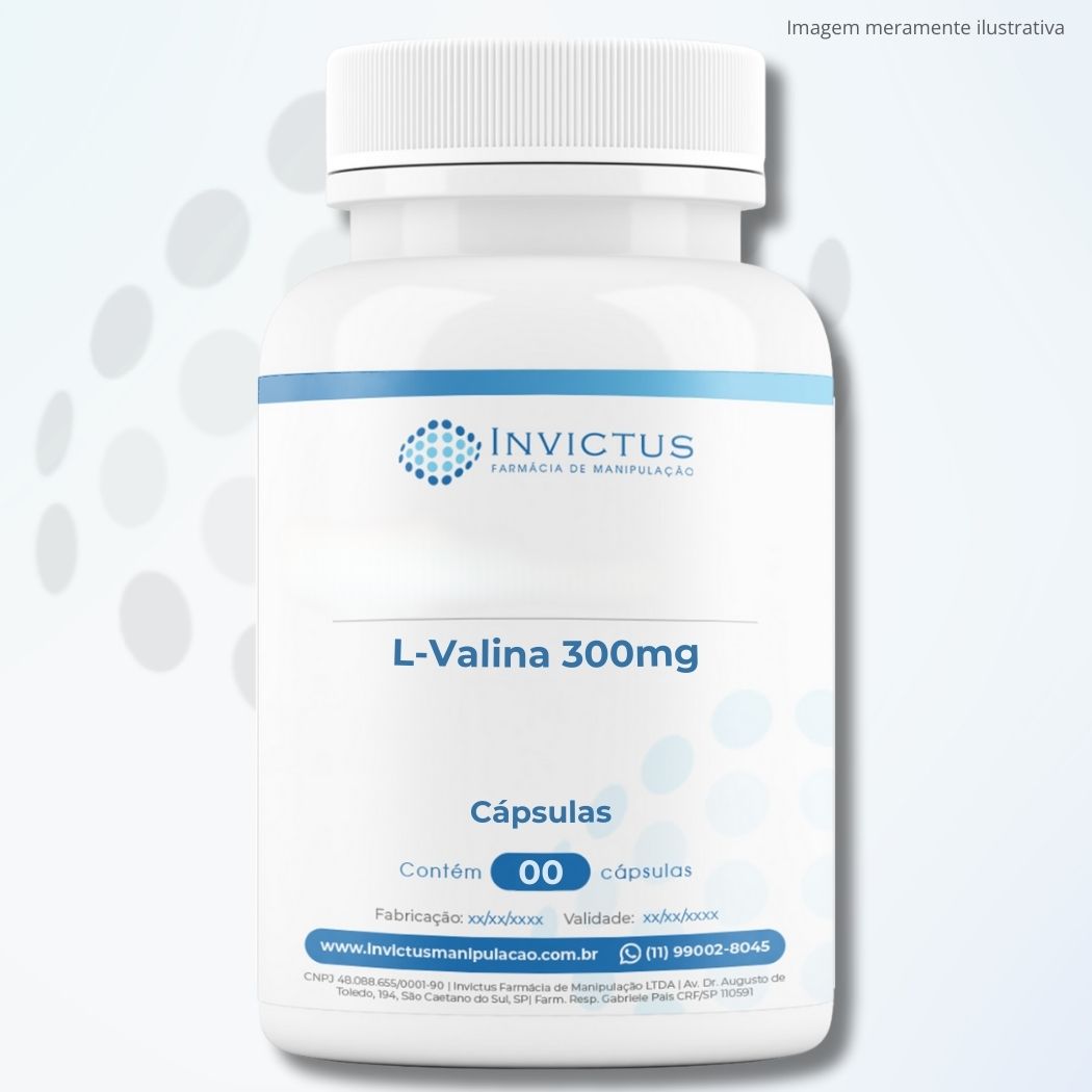 L valina 300mg capsulas recuperacao muscular e energia