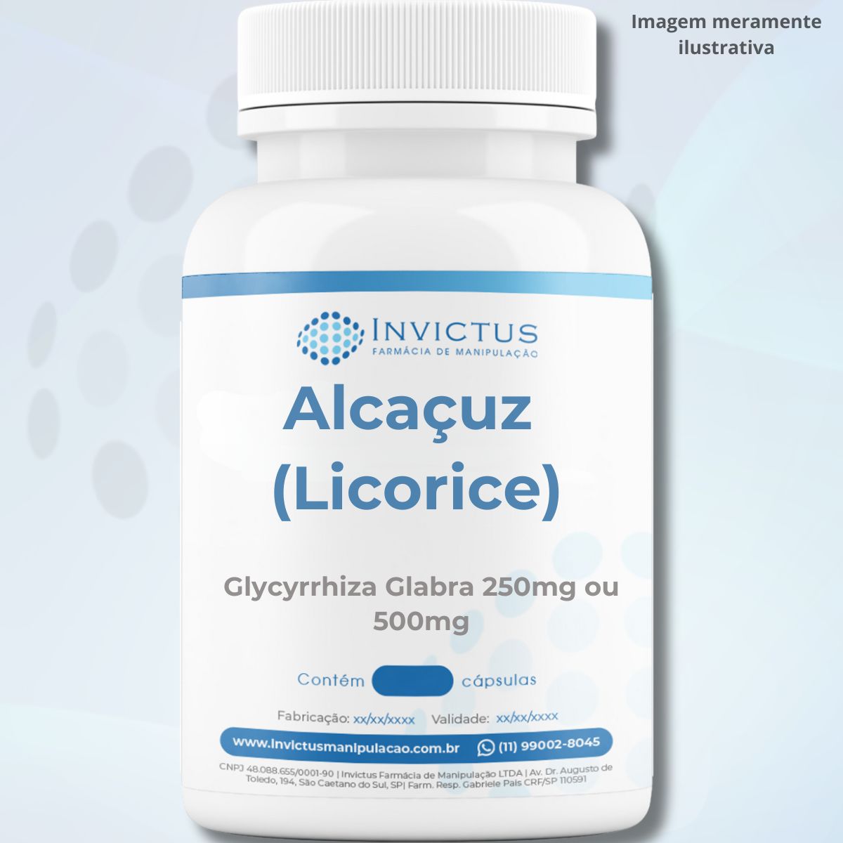 Alcaçuz (Licorice) Glycyrrhiza Glabra 250mg ou 500mg - Cápsulas