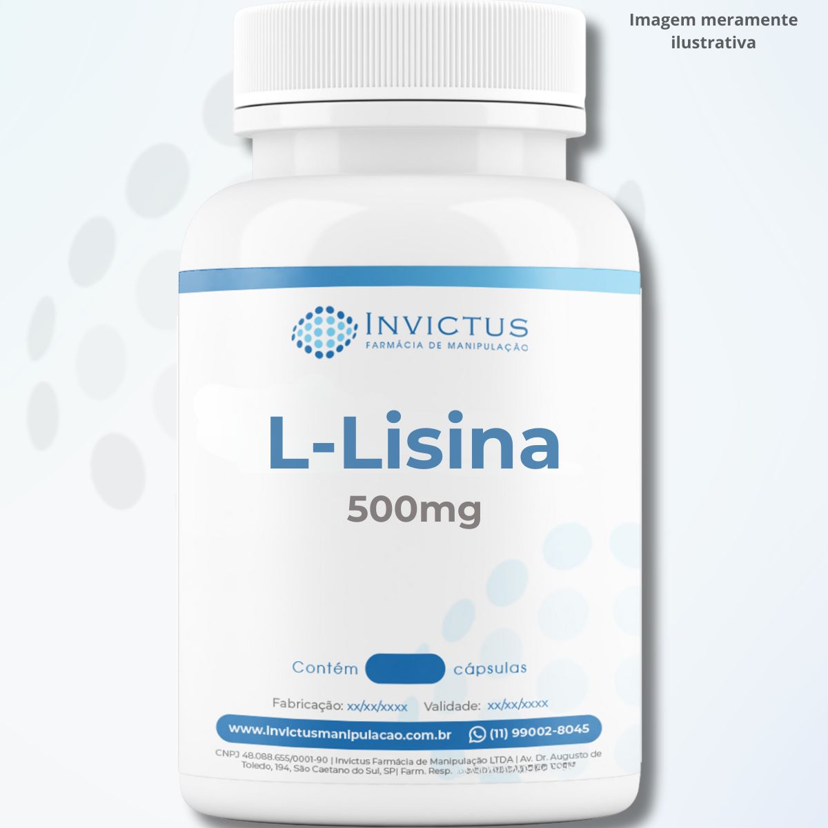 L-Lisina 500mg - Suplemento para Imunidade, Saúde da Pele e Absorção de Cálcio