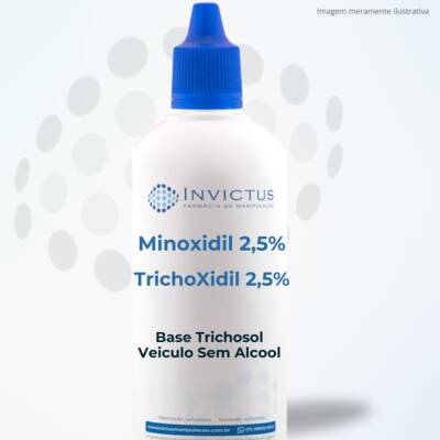 Combinação de TrichoXidil e Minoxidil Base em TrichoSol Finasterida para um tratamento eficaz contra a queda capilar, promovendo o crescimento de novos fios e fortalecendo o cabelo.