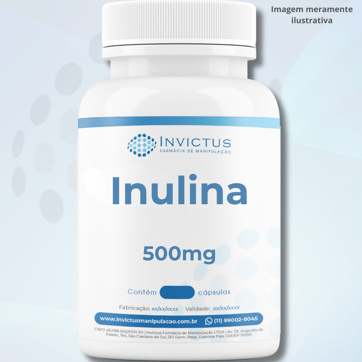 Inulina 500mg - Prebiótico Natural para Saúde Intestinal e Imunidade