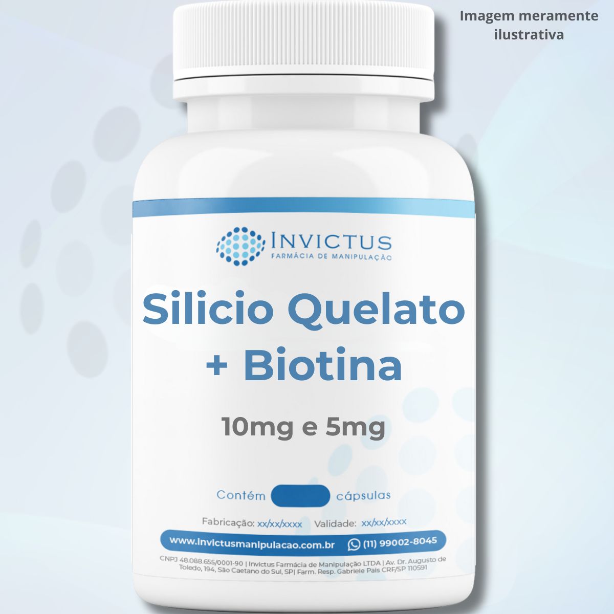 Silício Quelato 10mg + Biotina 5mg - Suporte para Cabelos, Unhas e Pele Saudáveis