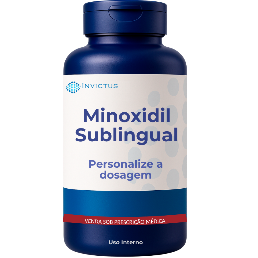 Minoxidil oral sublingual em cápsulas de dosagem personalizada
