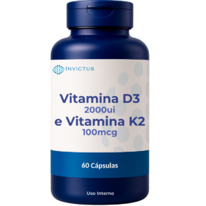 Vitamina D3 + K2 - 60 Cápsulas