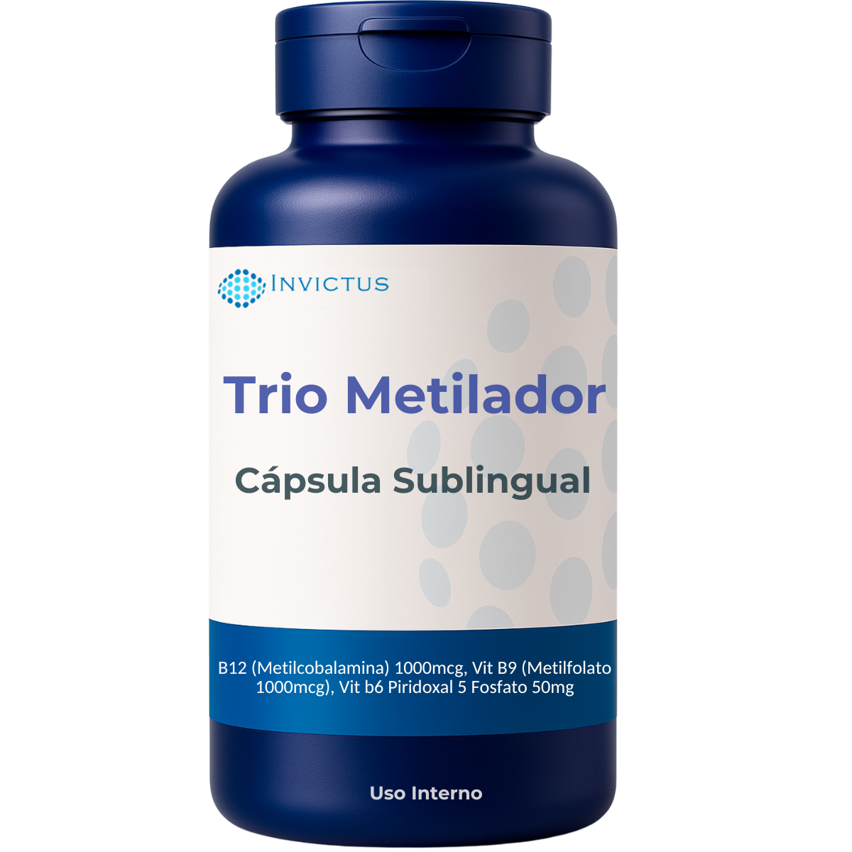 Trio metilador sublingual metilcobalamina, metilfolato e p5p